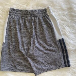 adidas Men's Heathered Gray and White Athletic Shorts